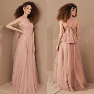 BHLDN x Jenny Yoo Collection Ryder Pink Tulle Fitted Bodice Convertible Dress
